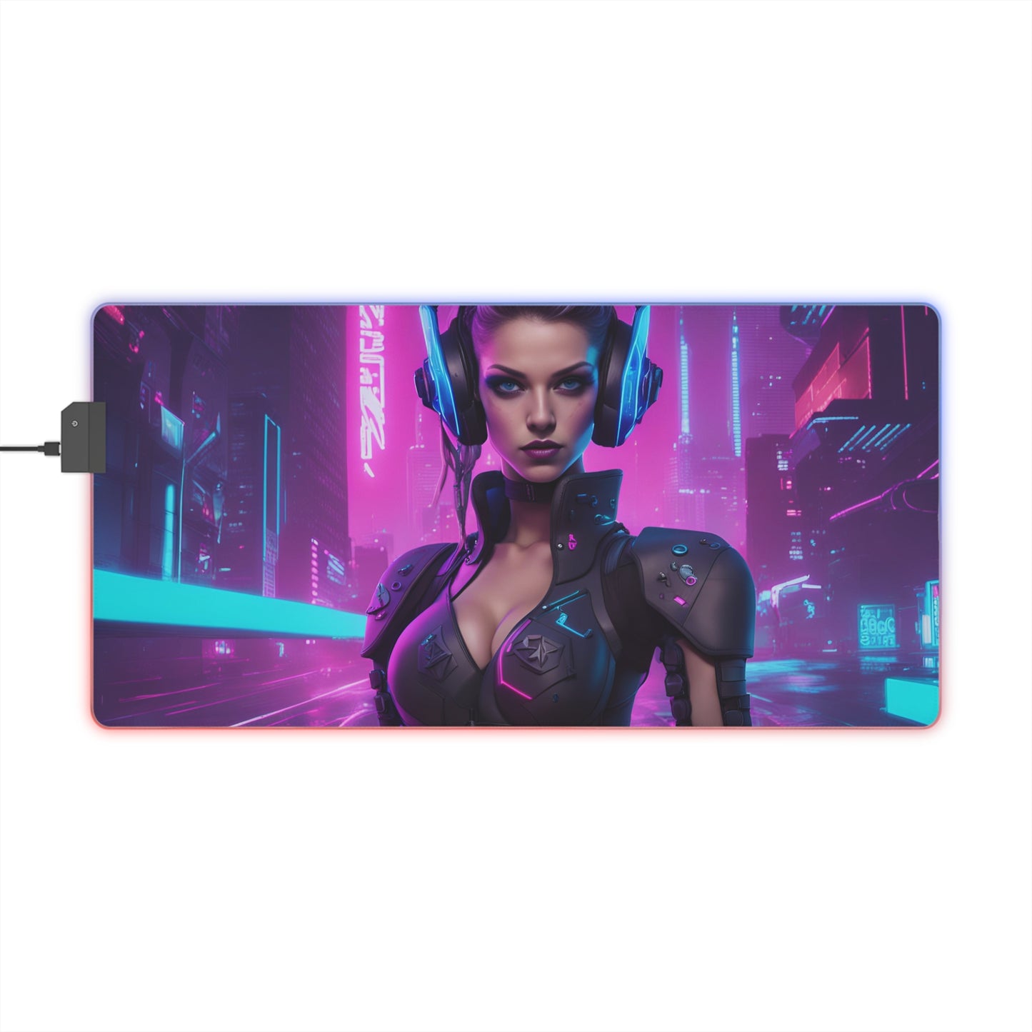 LED Gaming Mouse Pad - Cyber punk gift for gamers