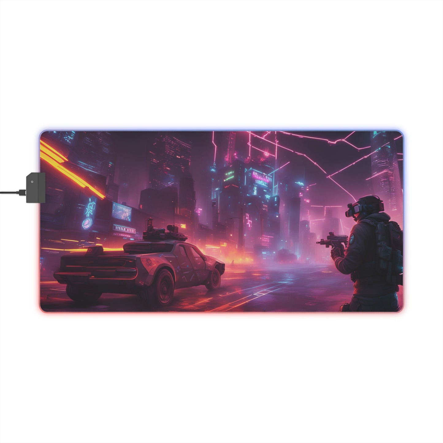 LED Gaming Mouse Pad - Cyber punk gift for gamers
