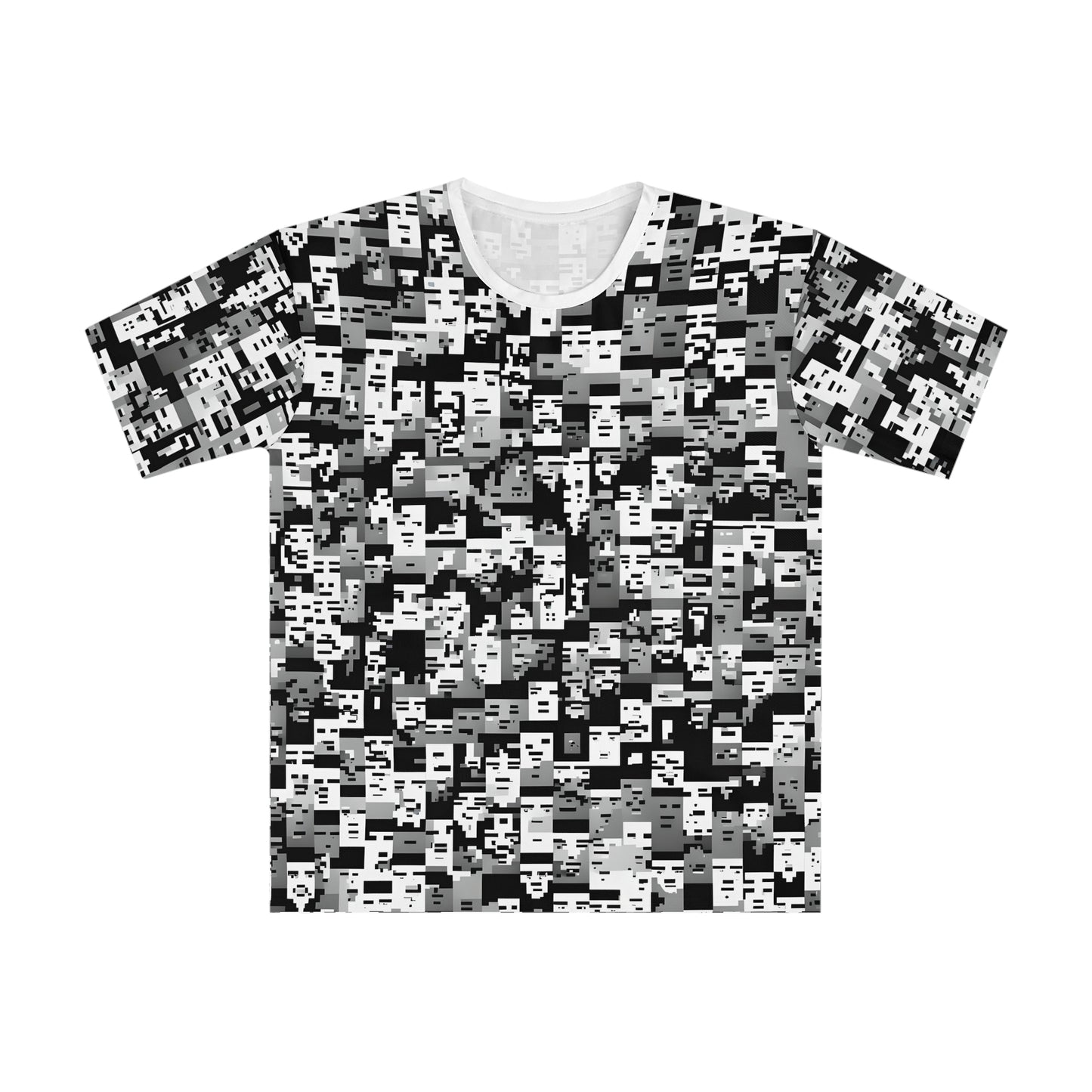 Anti Facial Recognition T-shirt, Anti Surveillance Clothing for Tech Data Privacy Protestors, 8 bit design