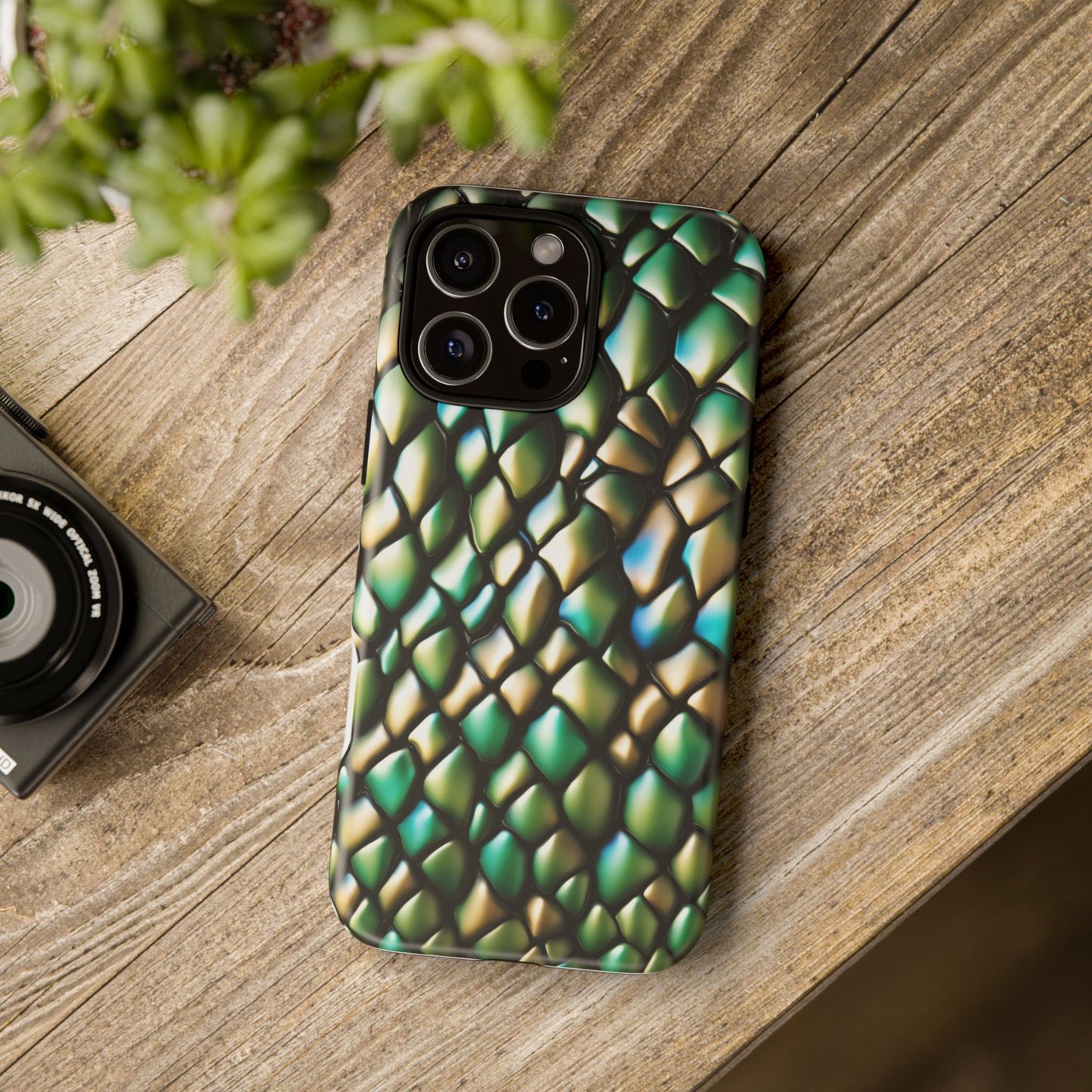 BOGOF! GREEN SCALES phone case TOUGH iPhone 16/15/14/13/12/11 Pro Max | Galaxy S24/S23/S22 Ultra | Pixel 7/8/9 | Slim & Tough