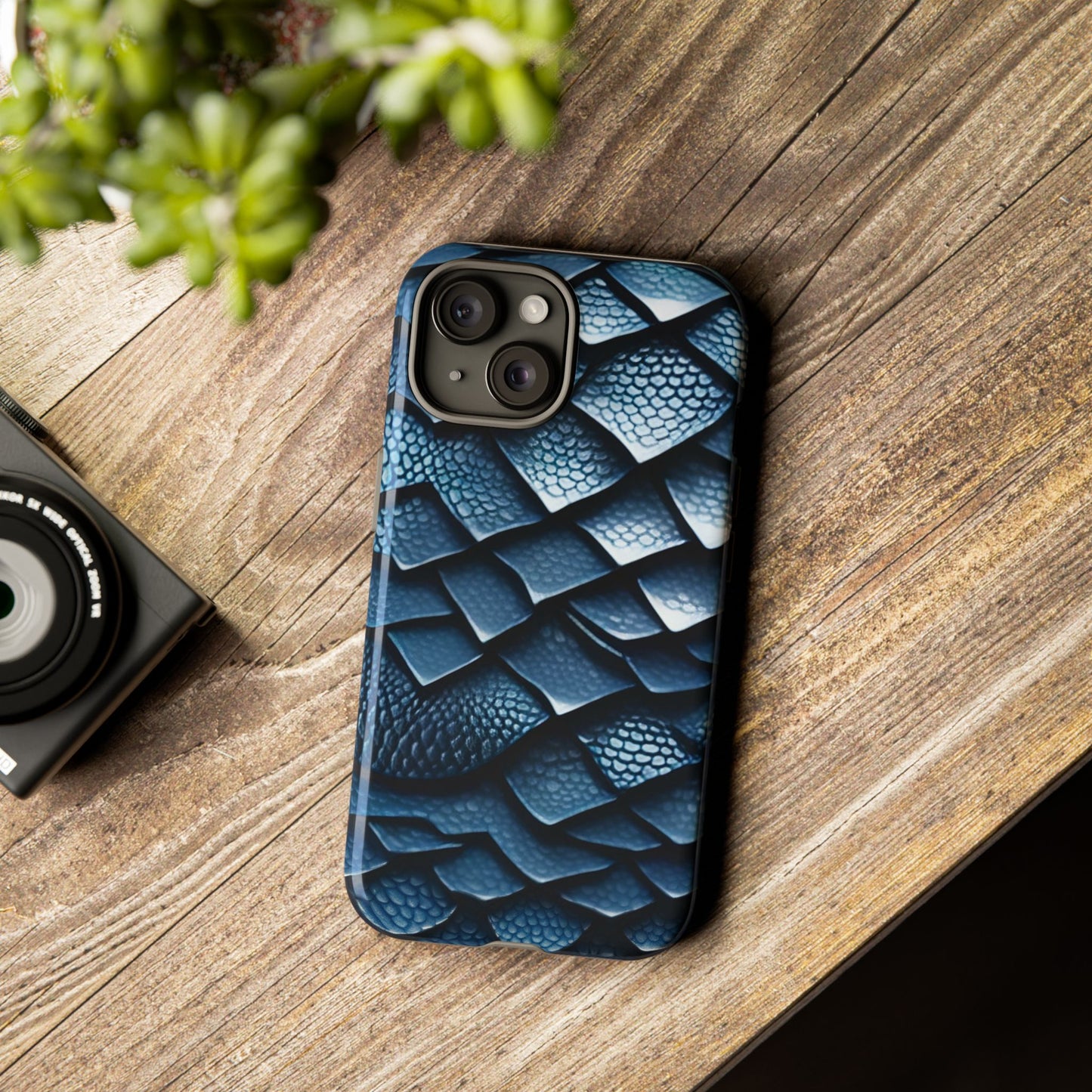 BLUE SCALES phone case TOUGH iPhone 16/15/14/13/12/11 Pro Max | Galaxy S24/S23/S22 Ultra | Pixel 7/8/9 | Slim & Tough