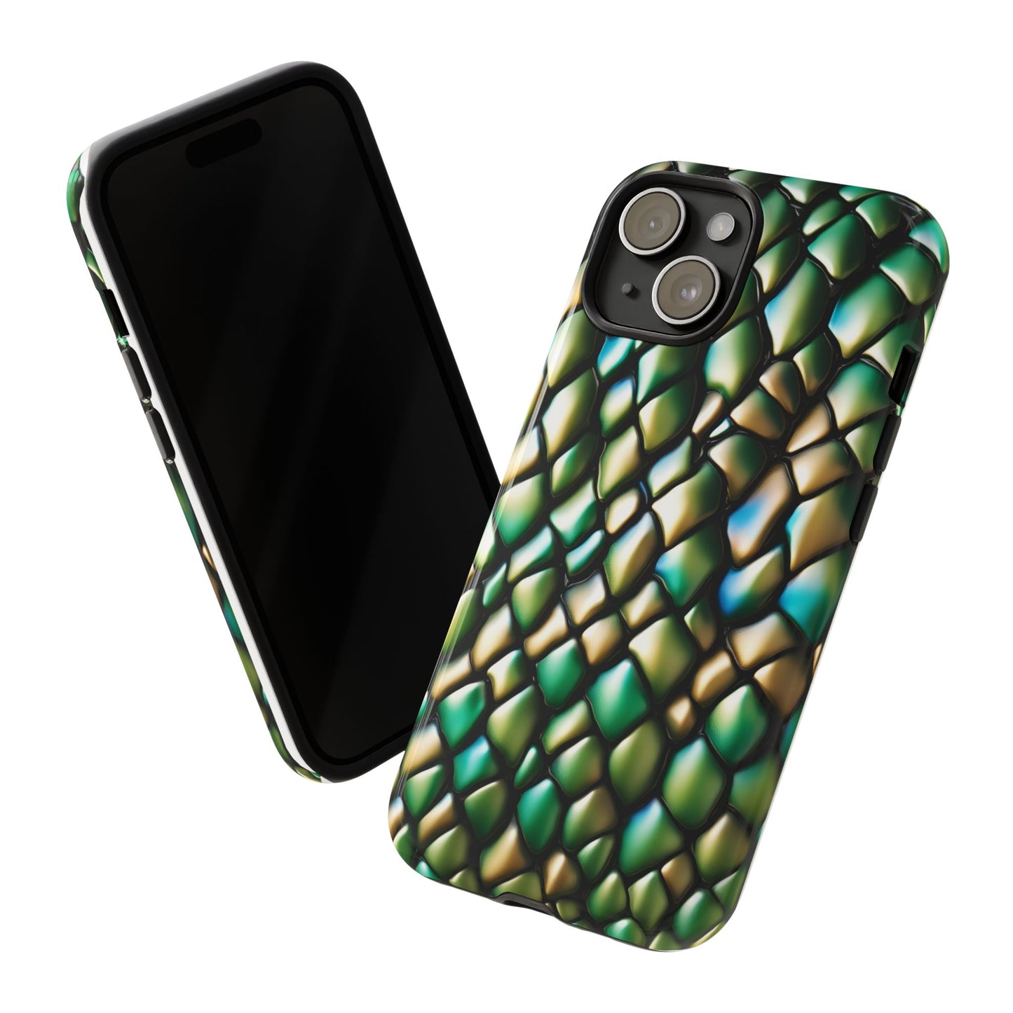 BOGOF! GREEN SCALES phone case TOUGH iPhone 16/15/14/13/12/11 Pro Max | Galaxy S24/S23/S22 Ultra | Pixel 7/8/9 | Slim & Tough