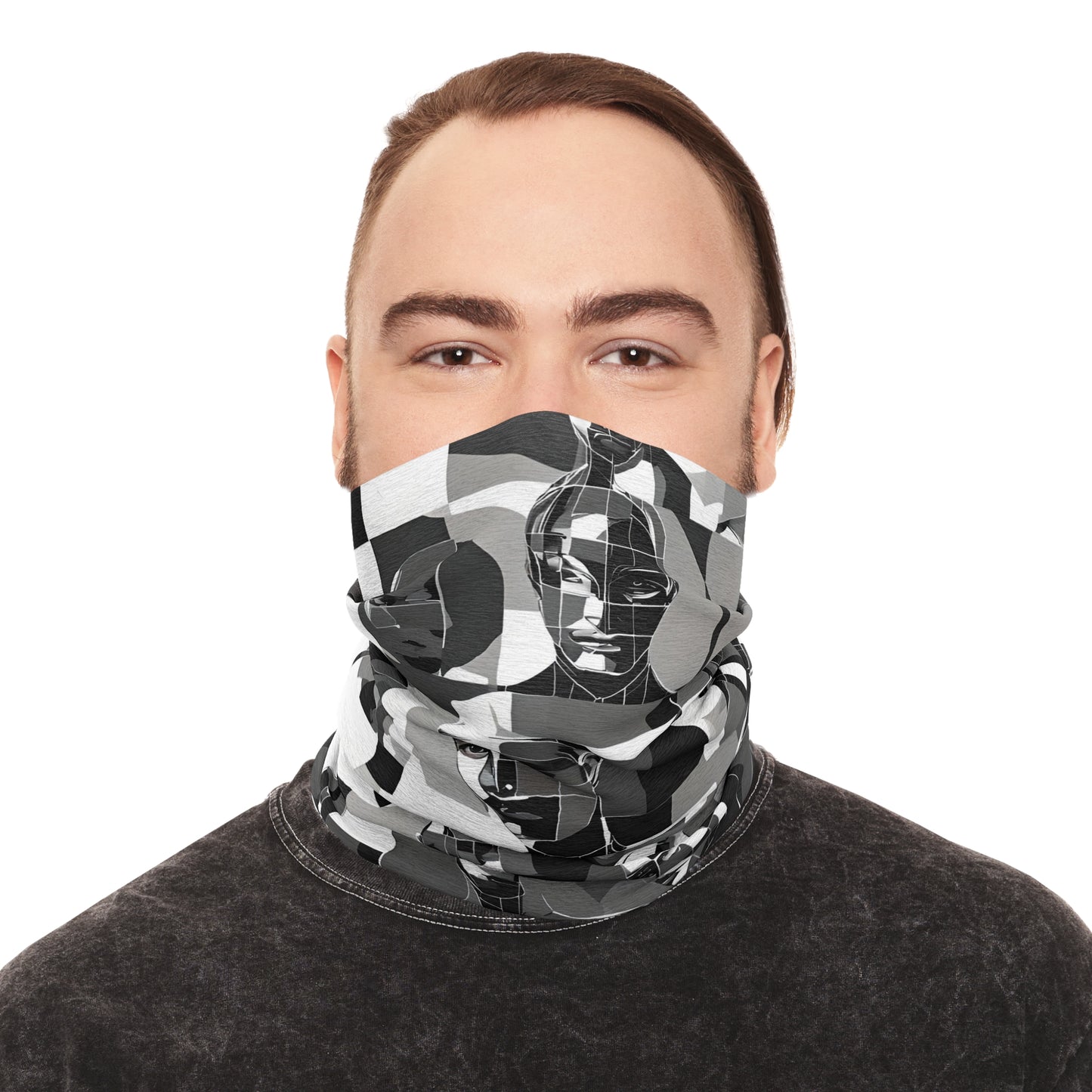 Anti Surveillance / AI Tube Scarf modern graphic inspired for gamers or festival goers