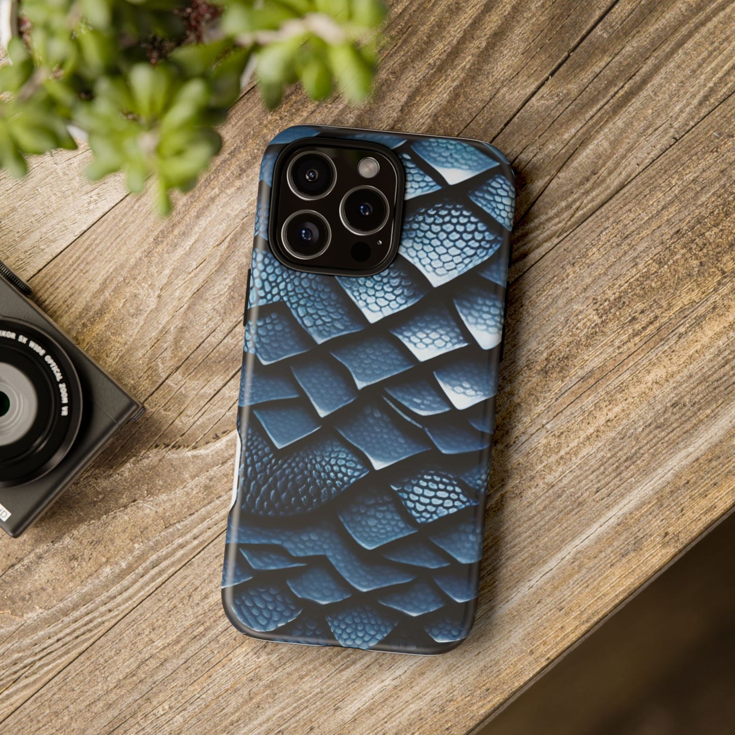 BLUE SCALES phone case TOUGH iPhone 16/15/14/13/12/11 Pro Max | Galaxy S24/S23/S22 Ultra | Pixel 7/8/9 | Slim & Tough