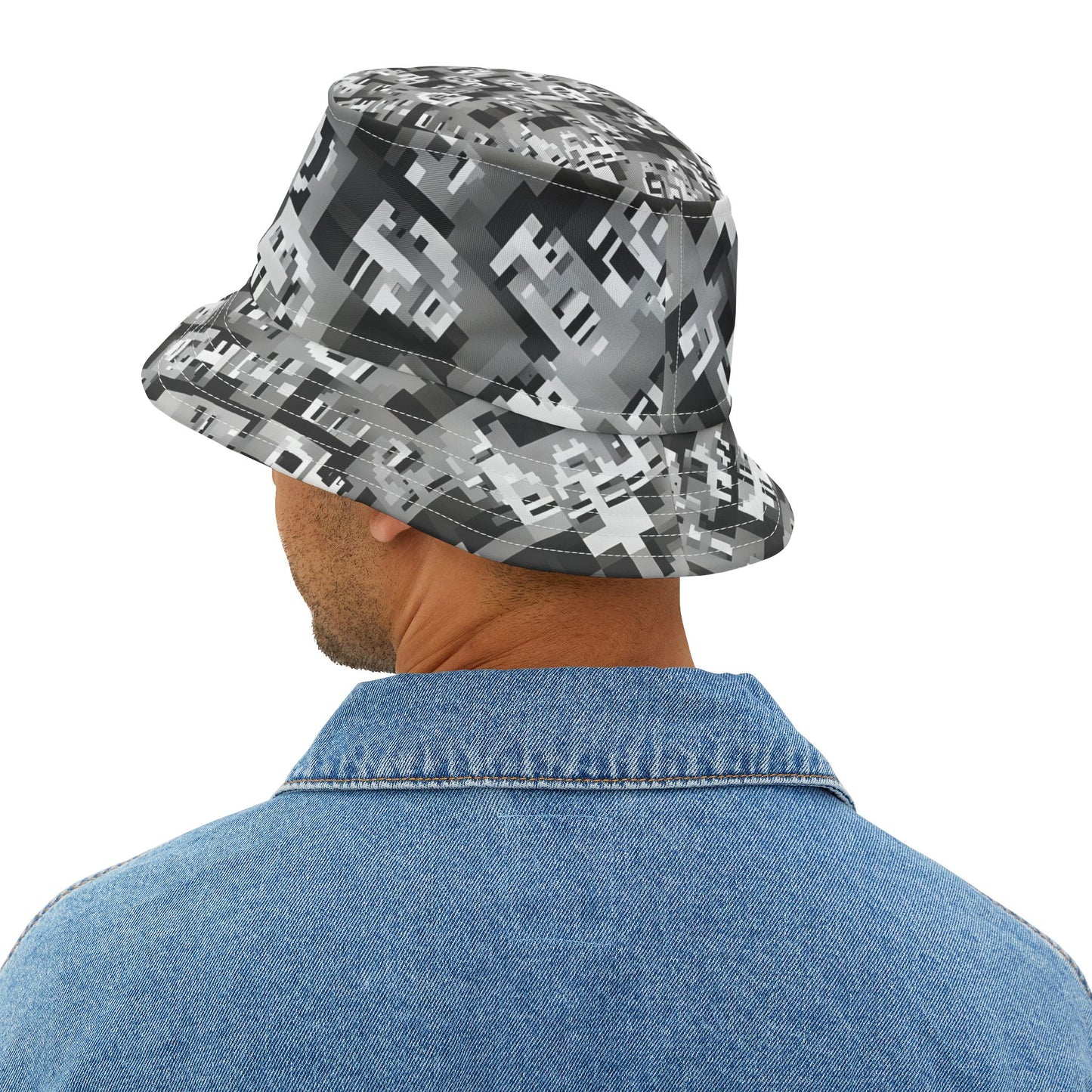 Festival Bucket Hat – Anti-Facial Recognition Hat with Adversarial Pattern, Cyberpunk Techwear, Burning Man Clothing, Rave Headwear