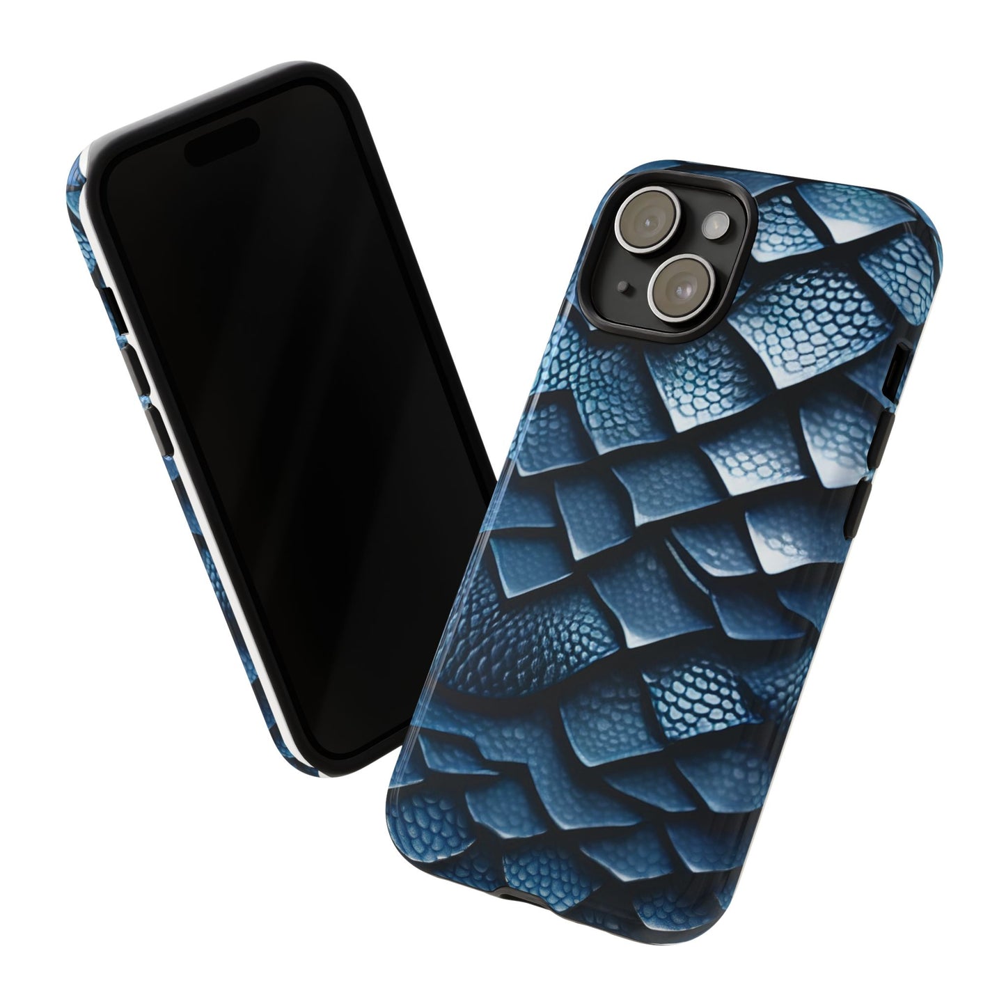 BLUE SCALES phone case TOUGH iPhone 16/15/14/13/12/11 Pro Max | Galaxy S24/S23/S22 Ultra | Pixel 7/8/9 | Slim & Tough