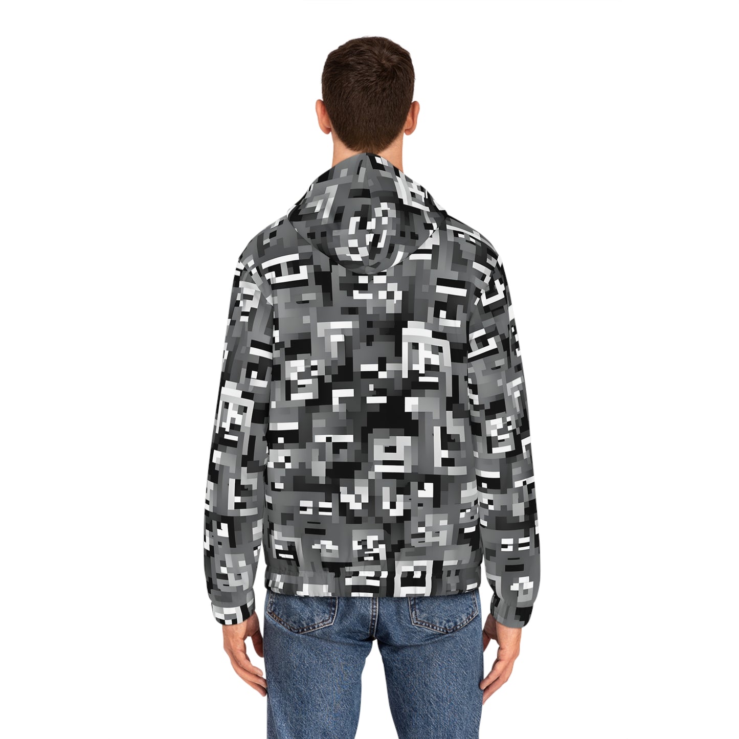 Anti Facial Recognition Hoodie, Anti Surveillance Clothing for Gamers 8-bit design