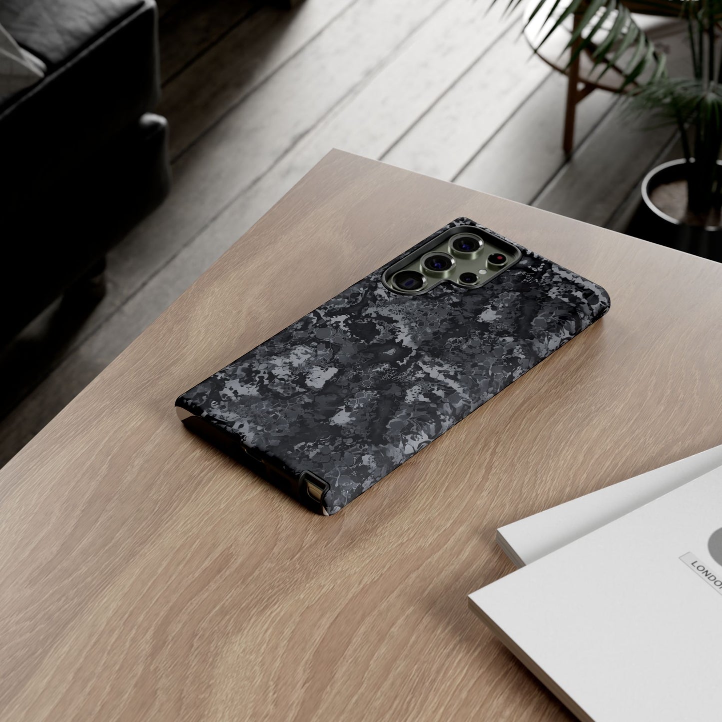 BLACK CAMO phone case TOUGH iPhone 16/15/14/13/12/11 Pro Max | Galaxy S24/S23/S22 Ultra | Pixel 7/8/9 | Slim & Tough