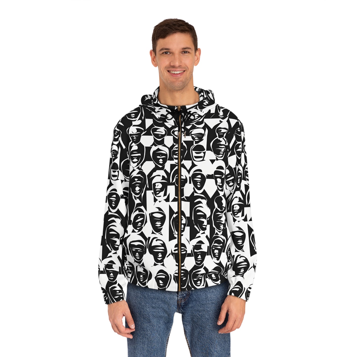 Full-Zip Hoodie Adversarial Anti AI Anti facial recognition technology gift for the aware