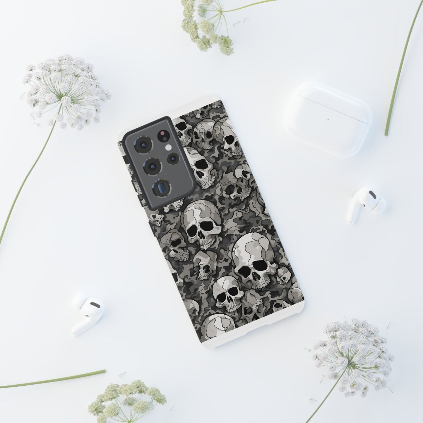 SKULL phone case TOUGH iPhone 16/15/14/13/12/11 Pro Max | Galaxy S24/S23/S22 Ultra | Pixel 7/8/9 | Slim & Tough