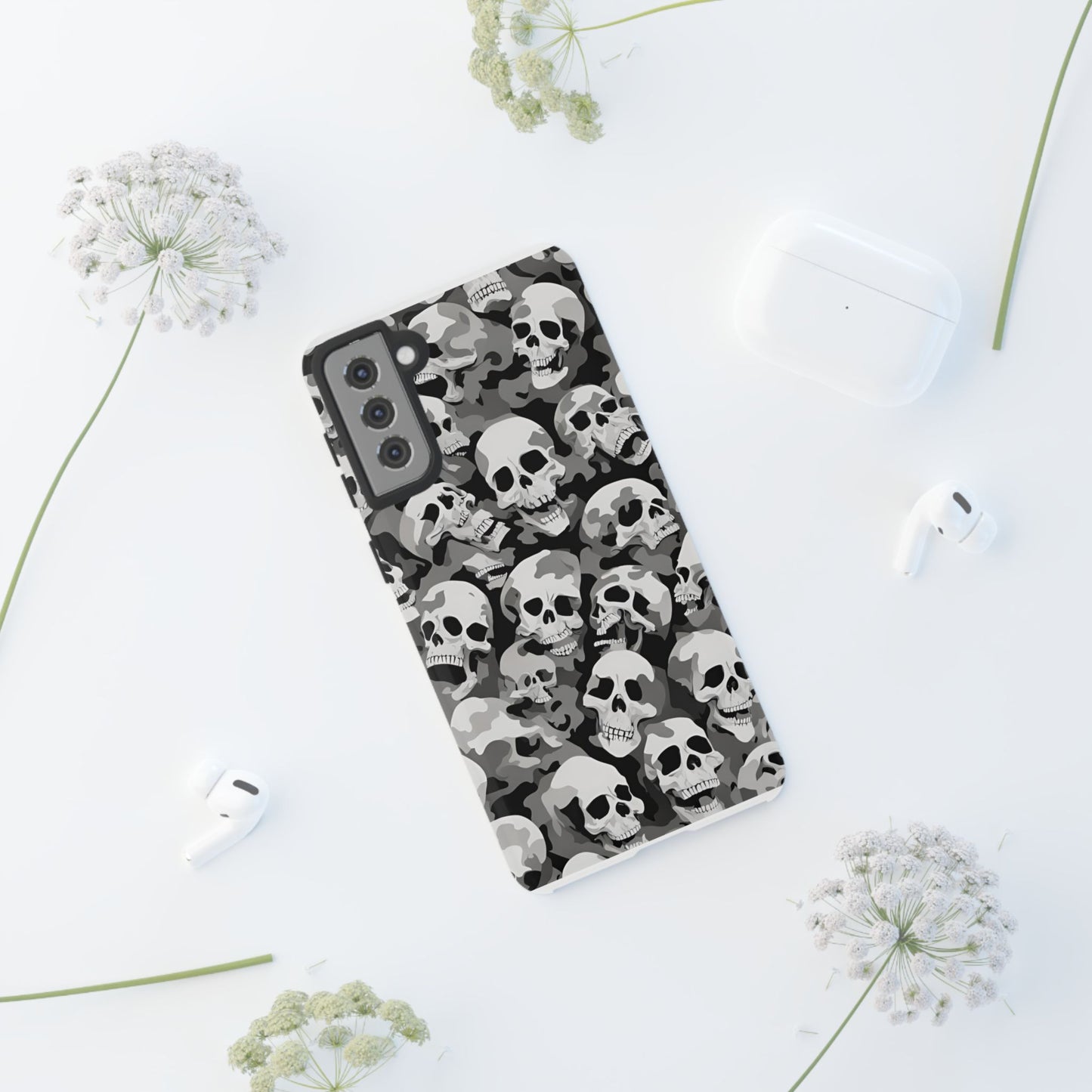 SKULL phone case TOUGH iPhone 16/15/14/13/12/11 Pro Max | Galaxy S24/S23/S22 Ultra | Pixel 7/8/9 | Slim & Tough