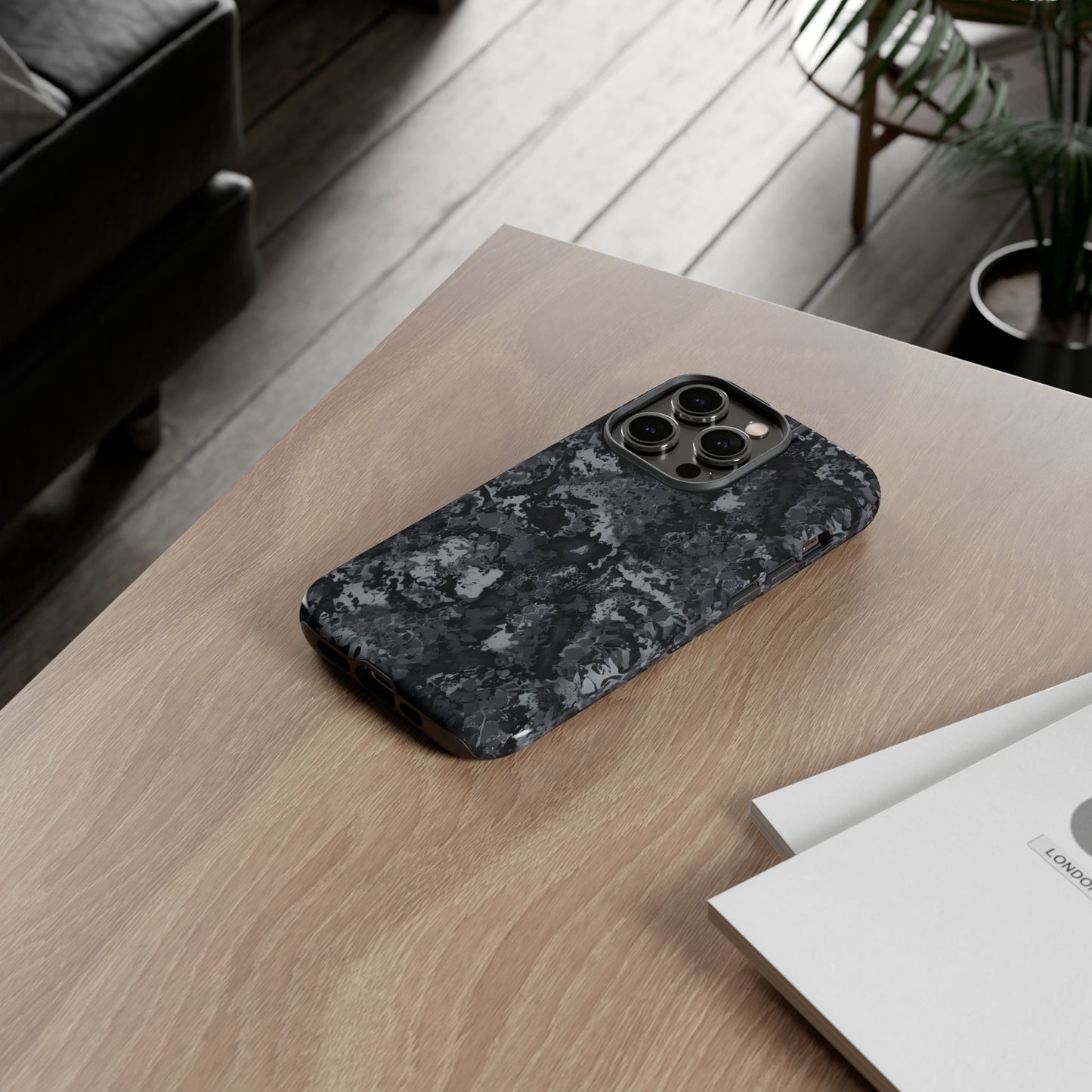 BLACK CAMO phone case TOUGH iPhone 16/15/14/13/12/11 Pro Max | Galaxy S24/S23/S22 Ultra | Pixel 7/8/9 | Slim & Tough