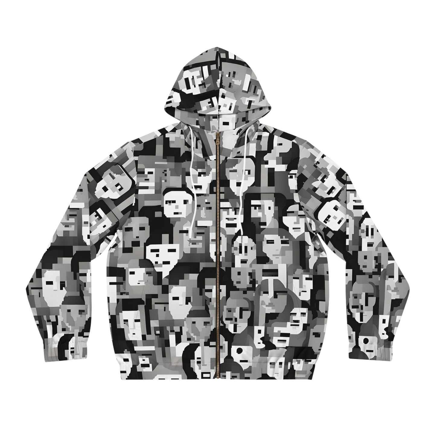 Anti Facial Recognition Hoodie, Anti Surveillance Clothing for Gamers 16-bit design