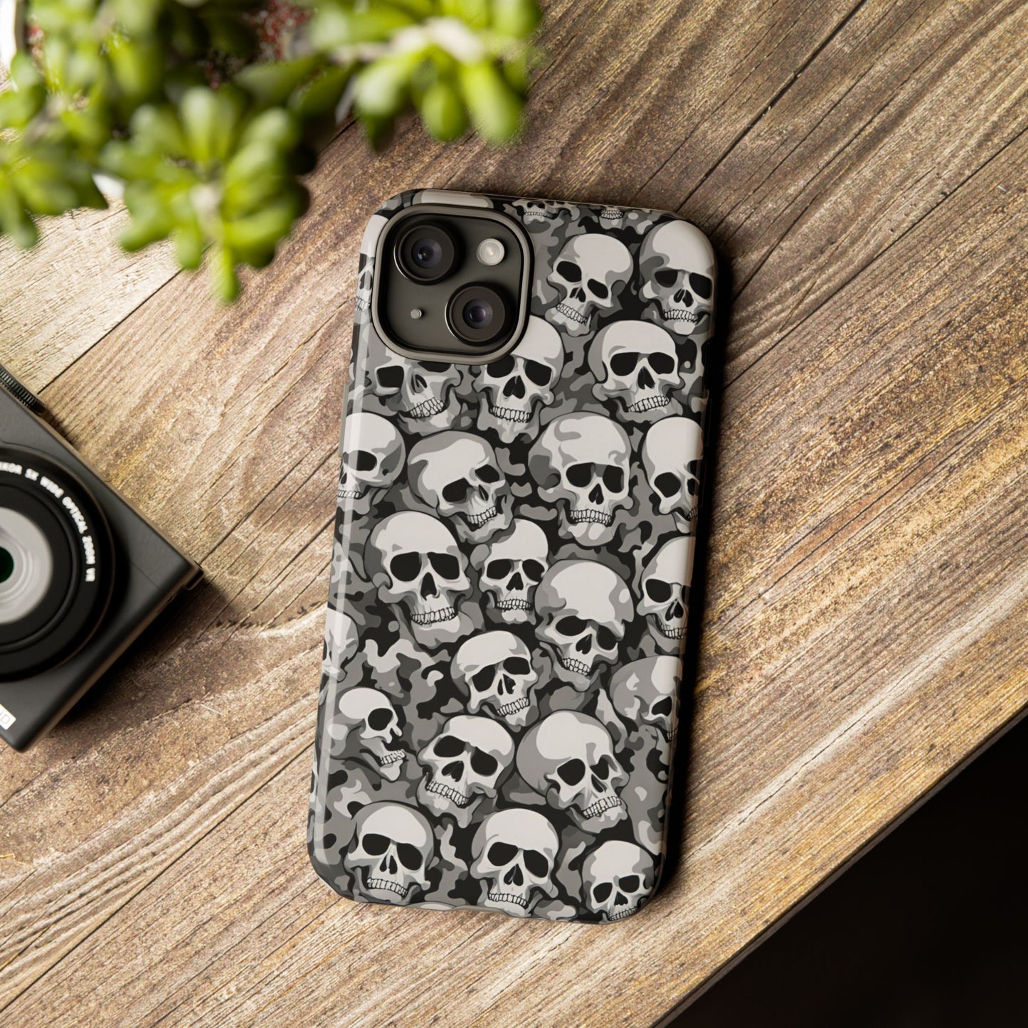 SKULL phone case TOUGH iPhone 16/15/14/13/12/11 Pro Max | Galaxy S24/S23/S22 Ultra | Pixel 7/8/9 | Slim & Tough