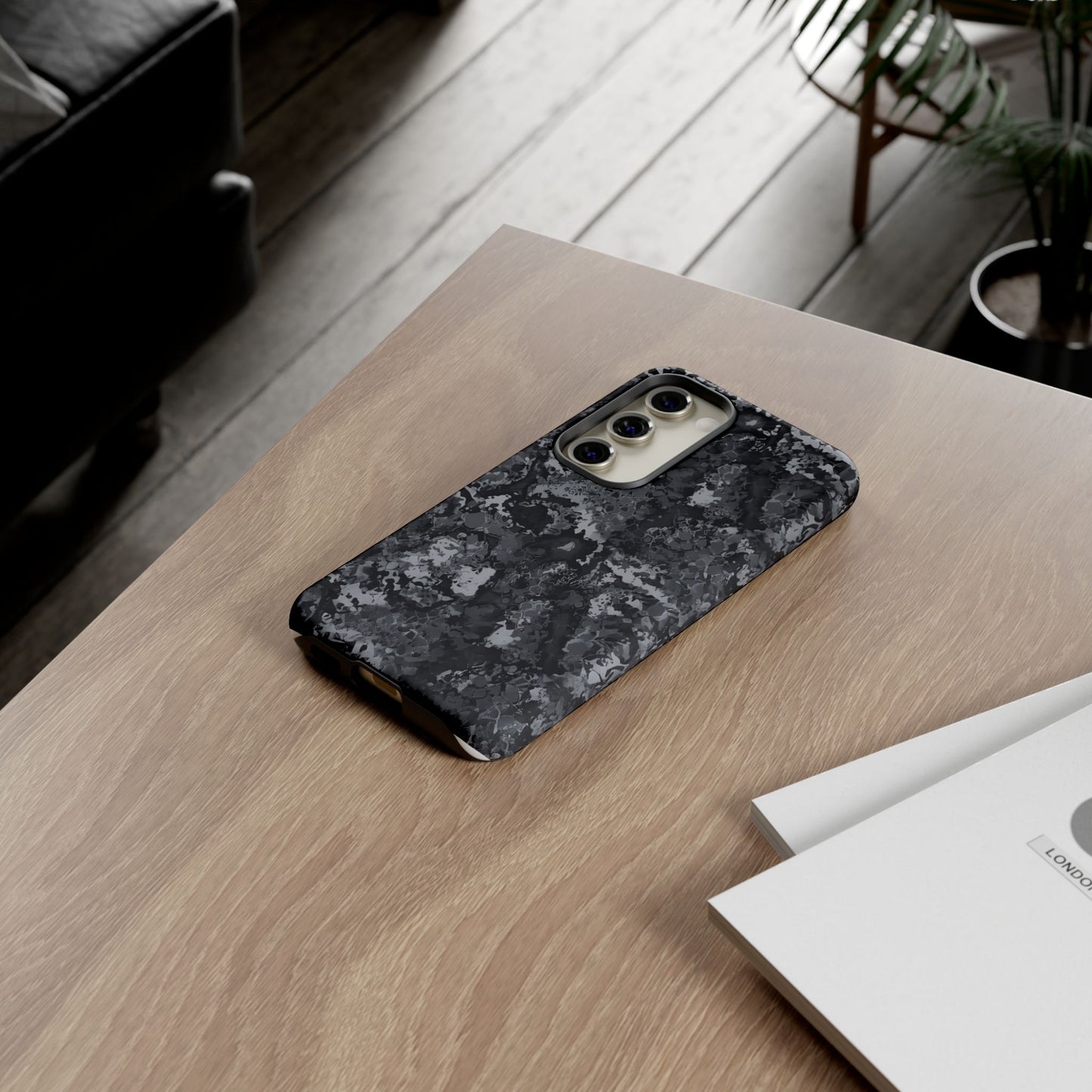 BLACK CAMO phone case TOUGH iPhone 16/15/14/13/12/11 Pro Max | Galaxy S24/S23/S22 Ultra | Pixel 7/8/9 | Slim & Tough