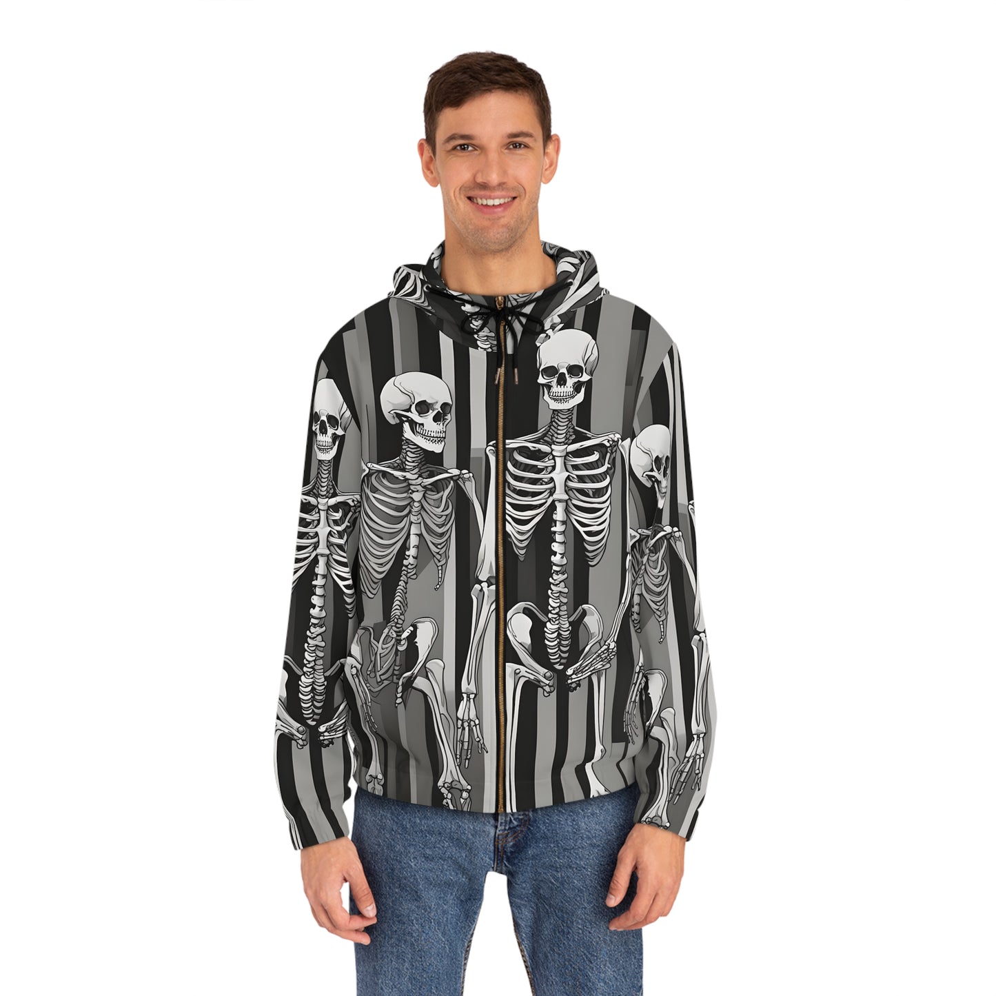 Anti Facial Recognition Hoodie, Anti Surveillance Clothing for Gamers Skeleton design