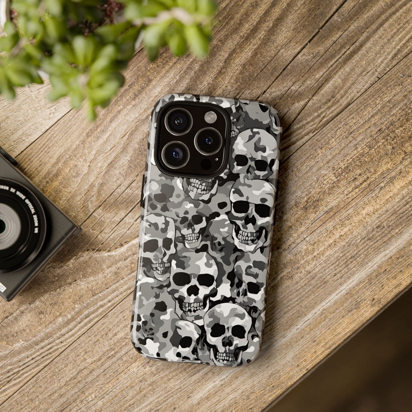 SKULL CAMO phone case TOUGH iPhone 16/15/14/13/12/11 Pro Max | Galaxy S24/S23/S22 Ultra | Pixel 7/8/9 | Slim & Tough