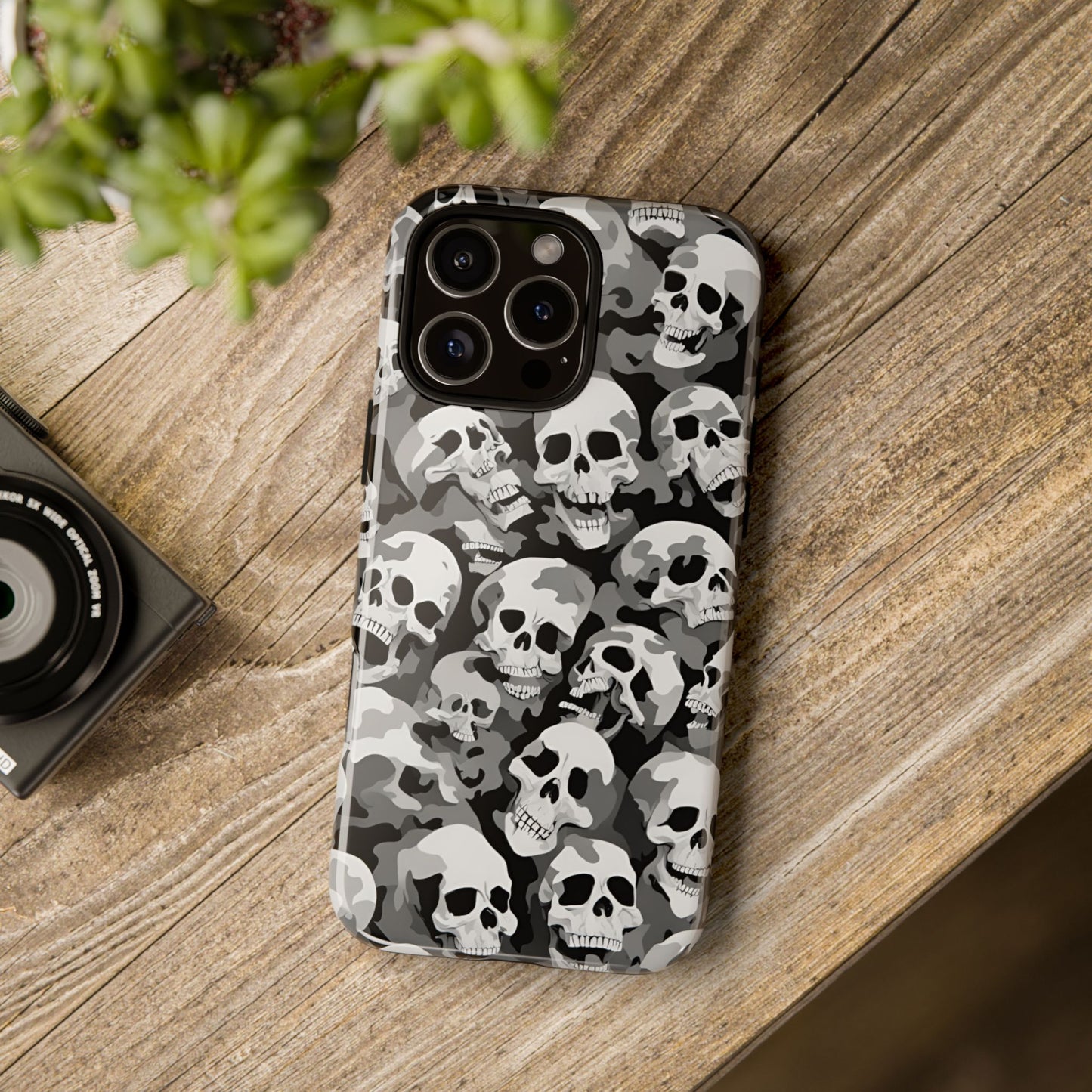 SKULL phone case TOUGH iPhone 16/15/14/13/12/11 Pro Max | Galaxy S24/S23/S22 Ultra | Pixel 7/8/9 | Slim & Tough