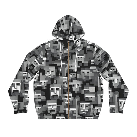 Anti Facial Recognition Hoodie, Anti Surveillance Clothing for Gamers 8-bit design