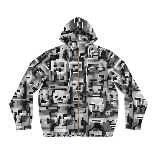 Anti Facial Recognition Hoodie, Anti Surveillance Clothing for Gamers 8-bit design