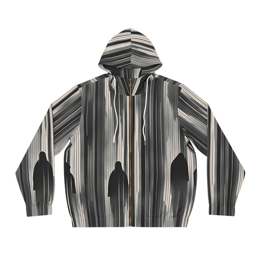 Full-Zip Hoodie Adversarial Anti AI Anti facial recognition technology gift for the aware stripe