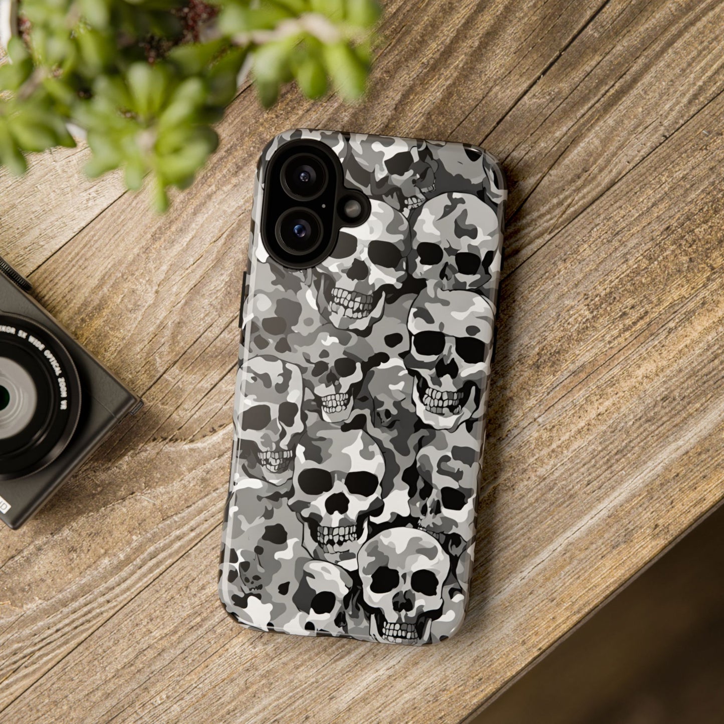 SKULL CAMO phone case TOUGH iPhone 16/15/14/13/12/11 Pro Max | Galaxy S24/S23/S22 Ultra | Pixel 7/8/9 | Slim & Tough