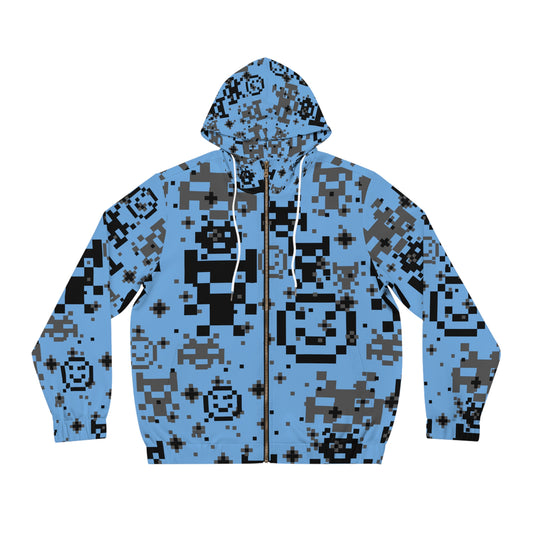 Anti Surveillance Anti AI Men's Full-Zip Hoodie (Smiley Edition by invigor18)