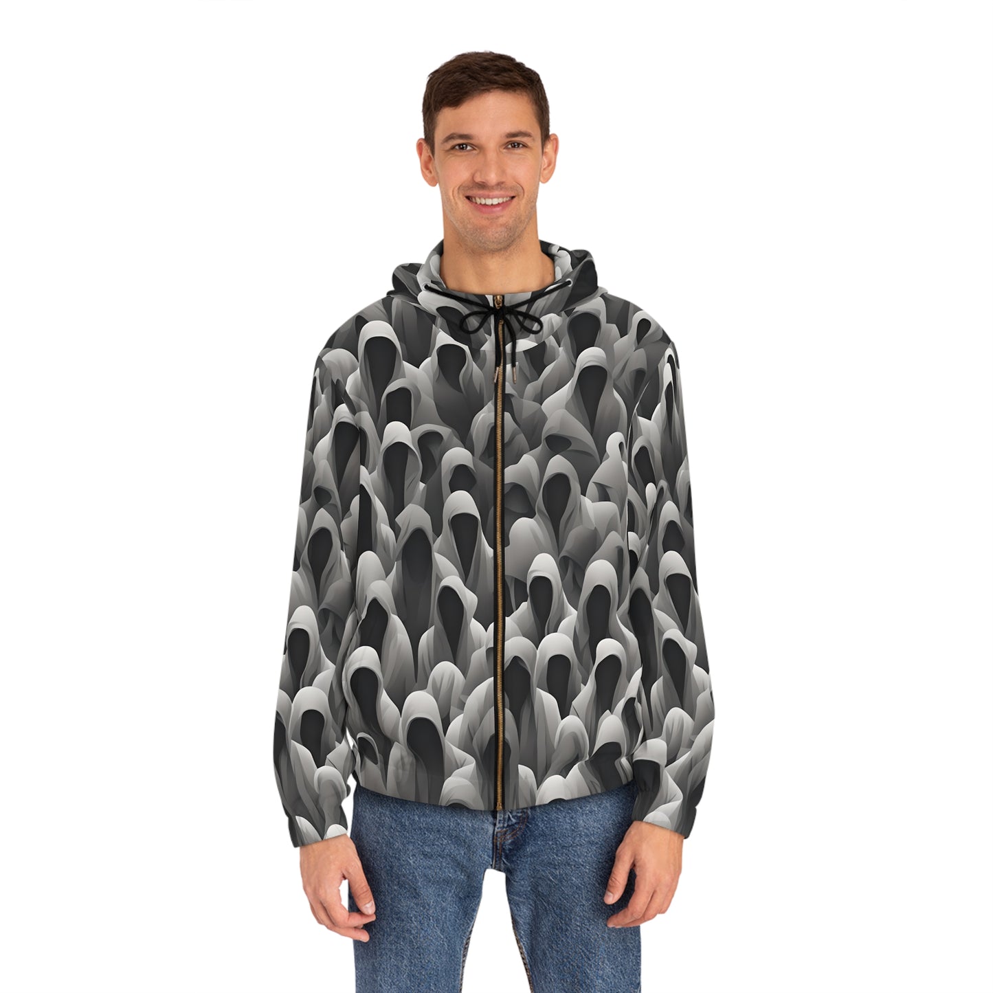 Full-Zip Hoodie Adversarial Anti AI Anti facial recognition technology gift for the aware