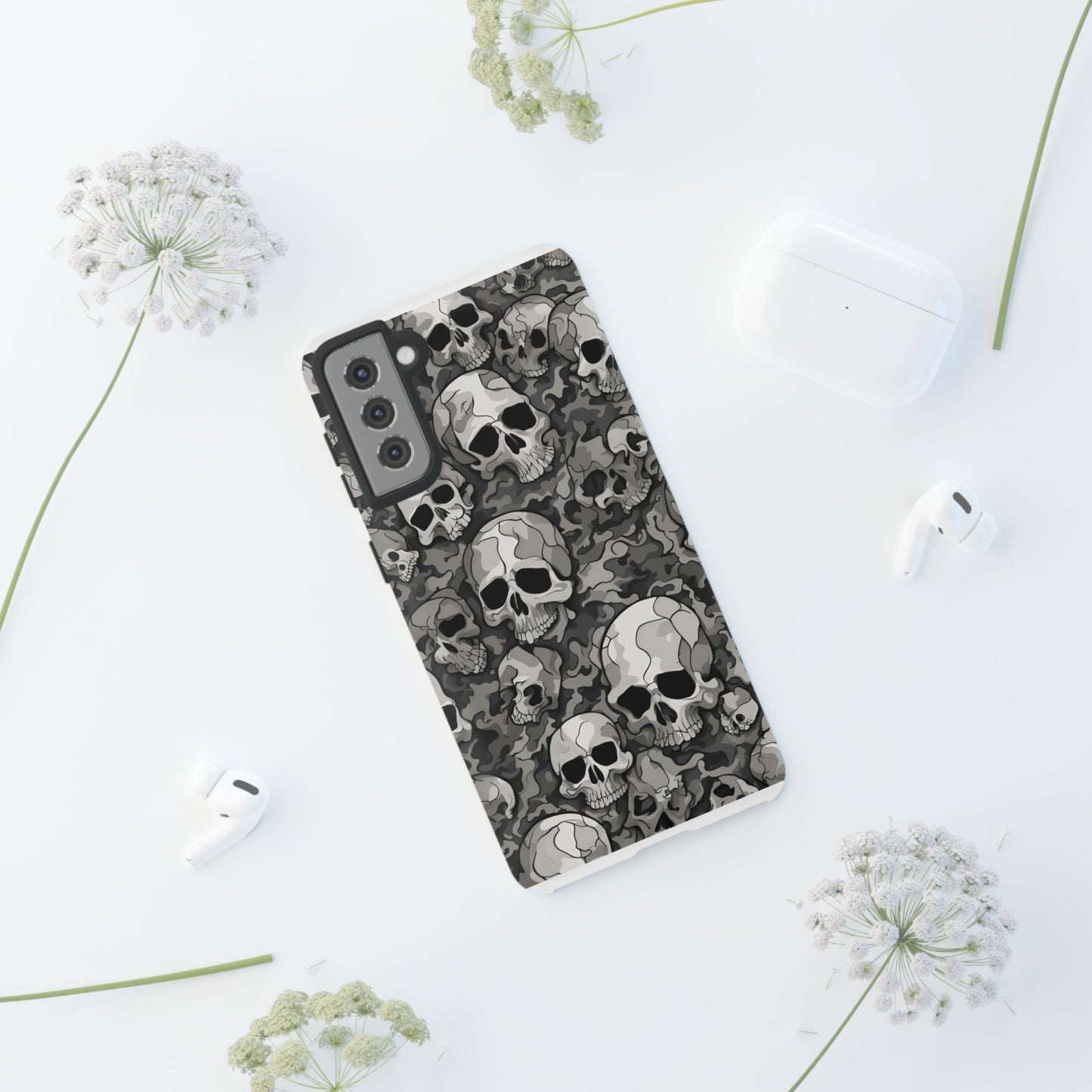 SKULL phone case TOUGH iPhone 16/15/14/13/12/11 Pro Max | Galaxy S24/S23/S22 Ultra | Pixel 7/8/9 | Slim & Tough