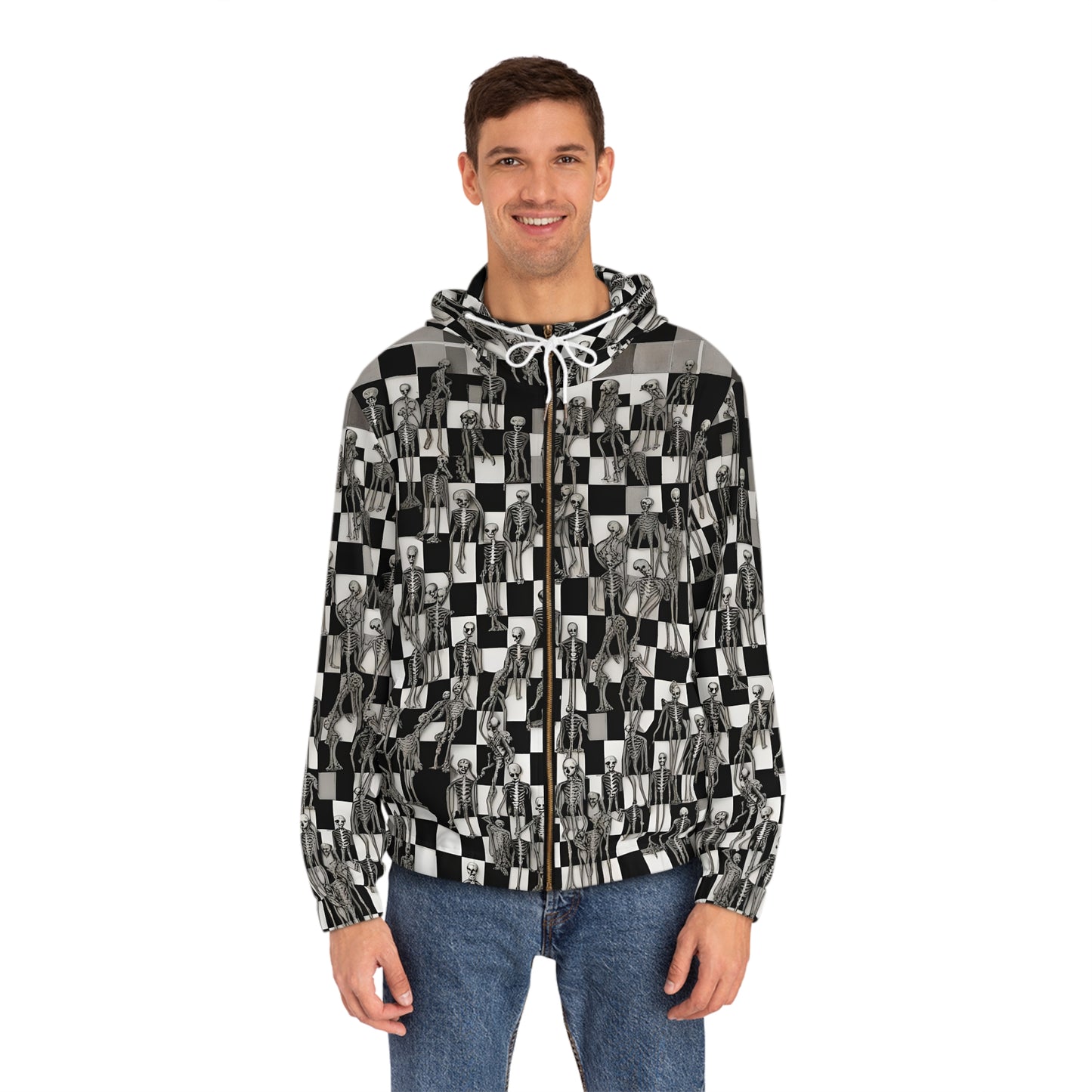 Anti Facial Recognition Hoodie, Anti Surveillance Clothing for Gamers Skeleton design