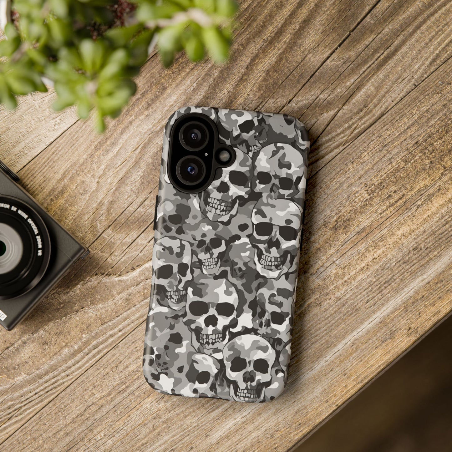 SKULL CAMO phone case TOUGH iPhone 16/15/14/13/12/11 Pro Max | Galaxy S24/S23/S22 Ultra | Pixel 7/8/9 | Slim & Tough