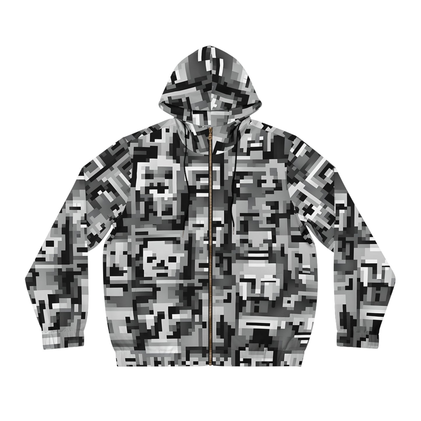 Anti Facial Recognition Hoodie, Anti Surveillance Clothing for Gamers 8-bit design