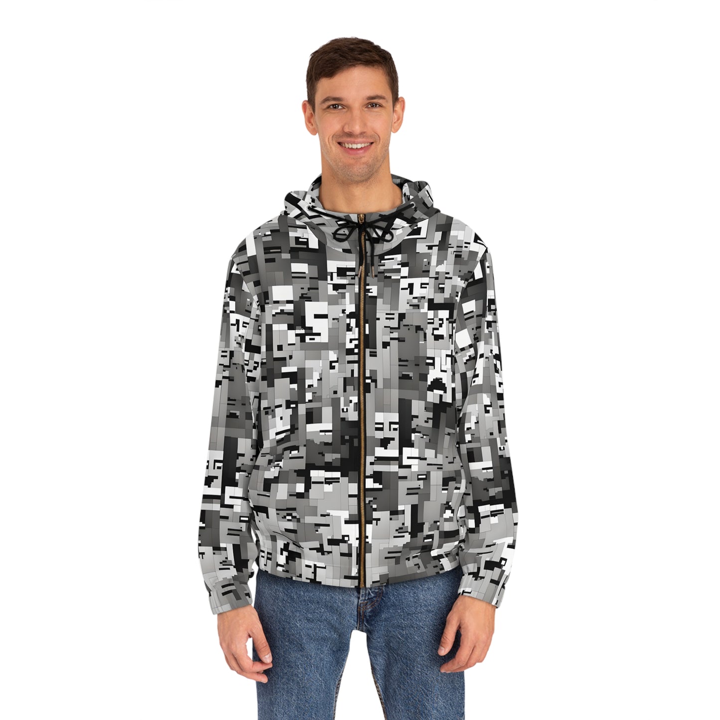 Anti Facial Recognition Hoodie, Anti Surveillance Clothing for Gamers 16-bit design