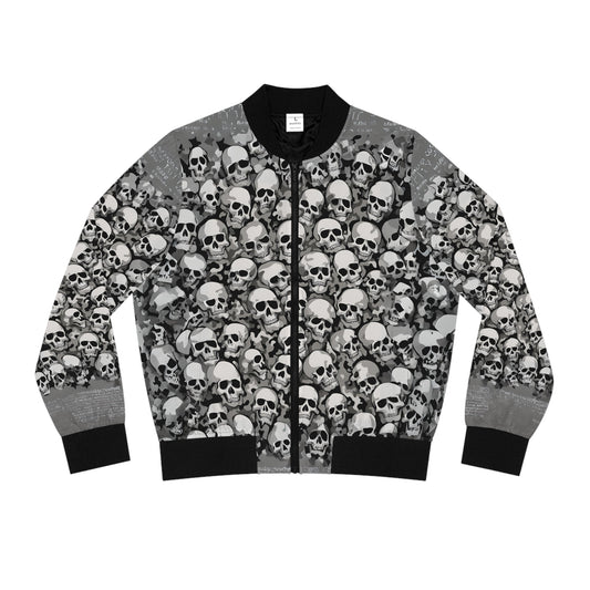 Bomber Jacket skull camo black grey