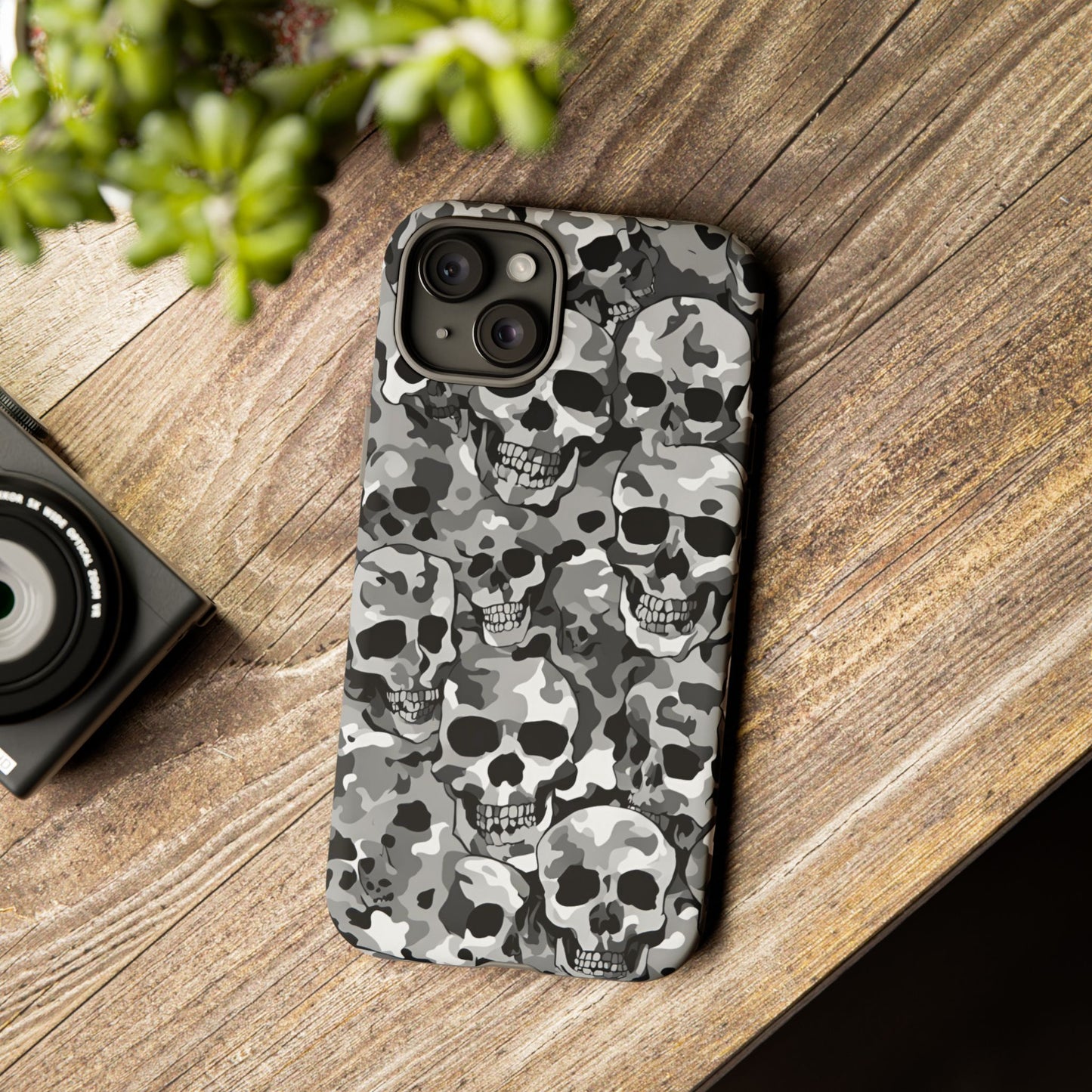 SKULL CAMO phone case TOUGH iPhone 16/15/14/13/12/11 Pro Max | Galaxy S24/S23/S22 Ultra | Pixel 7/8/9 | Slim & Tough