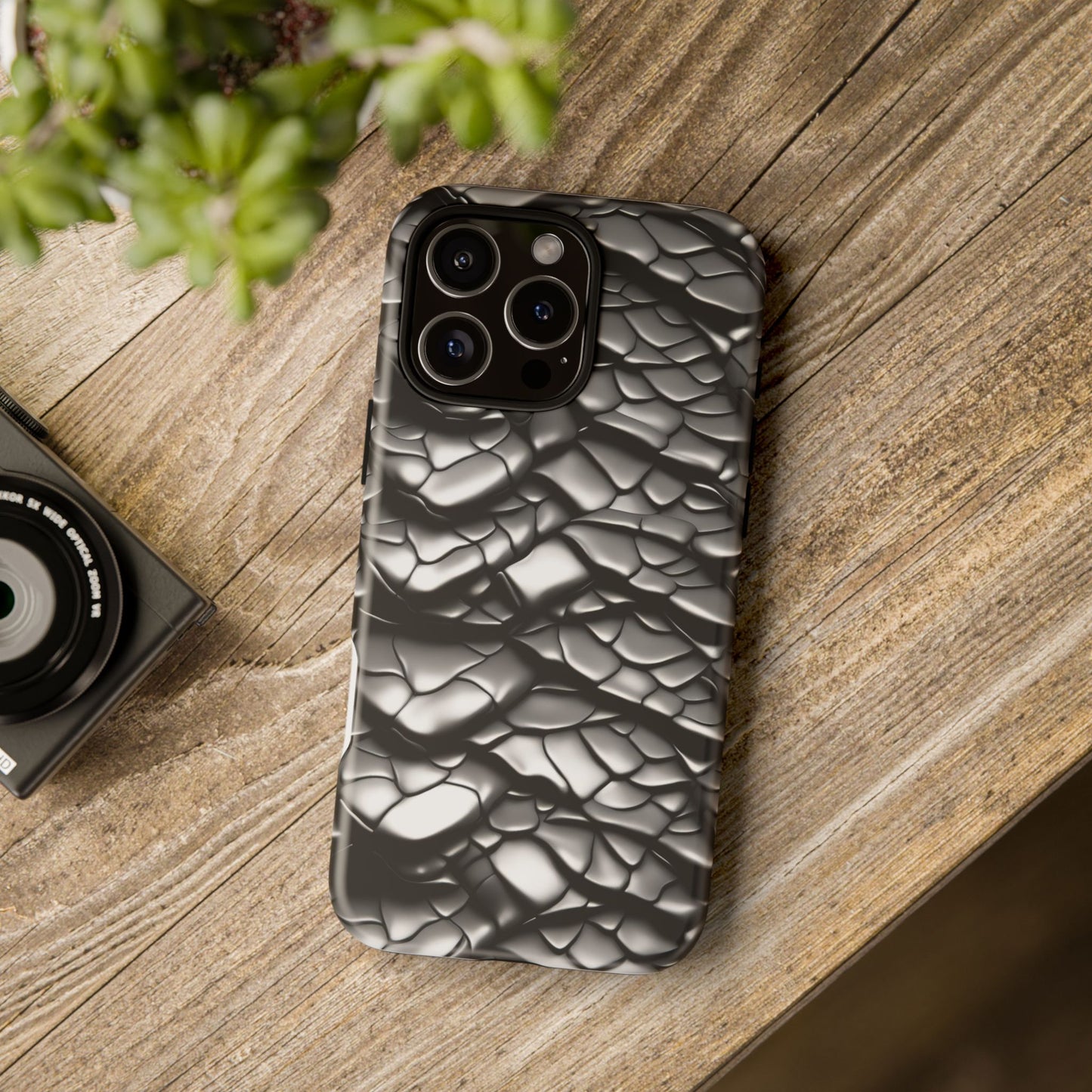 BLACK SCALES phone case TOUGH iPhone 16/15/14/13/12/11 Pro Max | Galaxy S24/S23/S22 Ultra | Pixel 7/8/9 | Slim & Tough