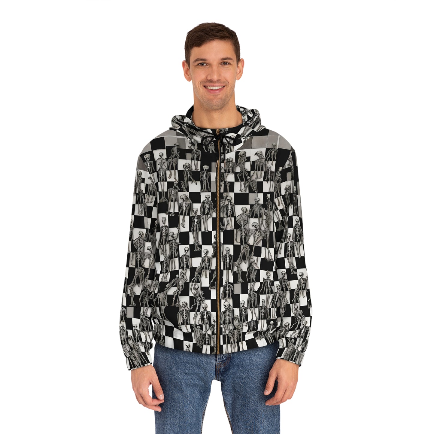 Anti Facial Recognition Hoodie, Anti Surveillance Clothing for Gamers Skeleton design