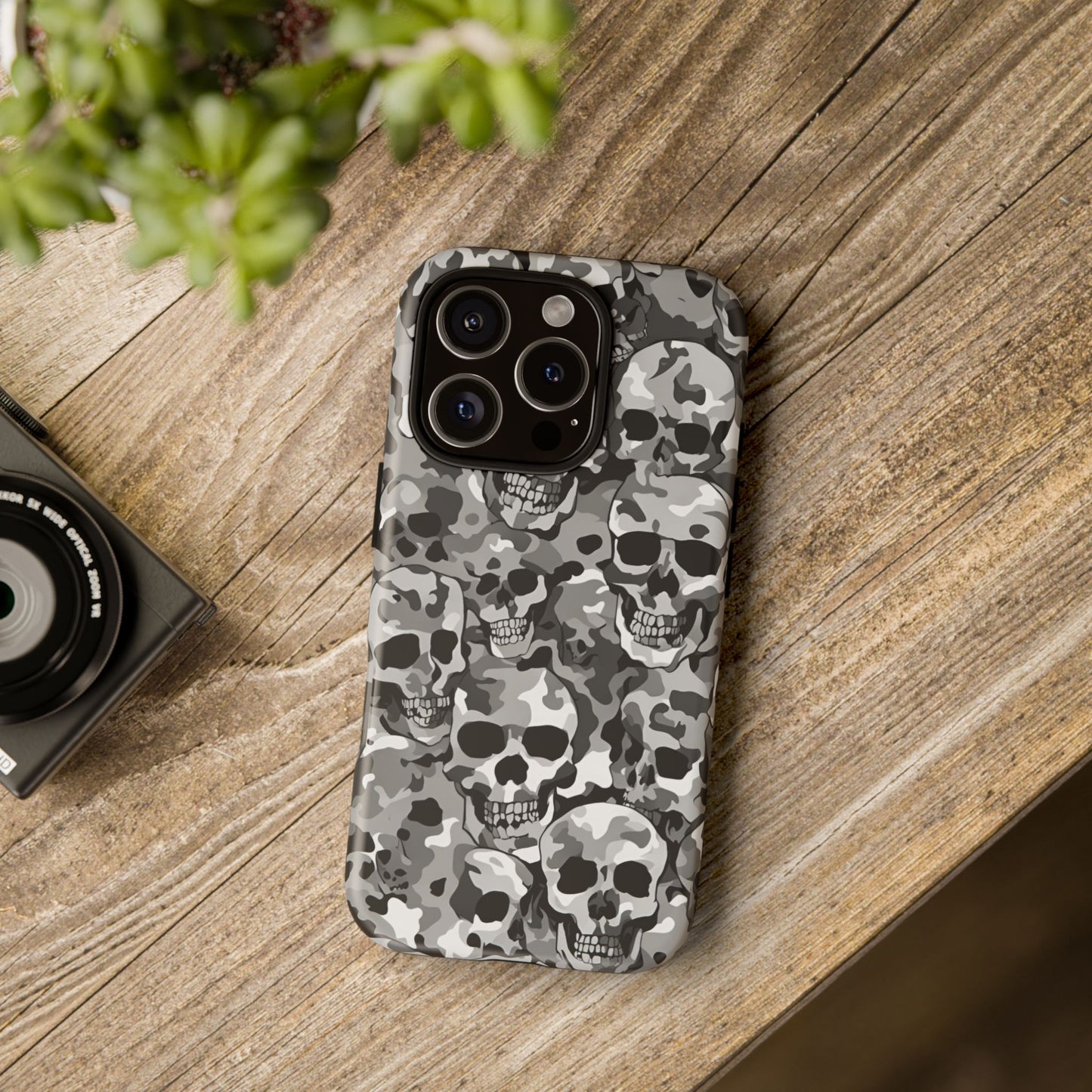 SKULL CAMO phone case TOUGH iPhone 16/15/14/13/12/11 Pro Max | Galaxy S24/S23/S22 Ultra | Pixel 7/8/9 | Slim & Tough