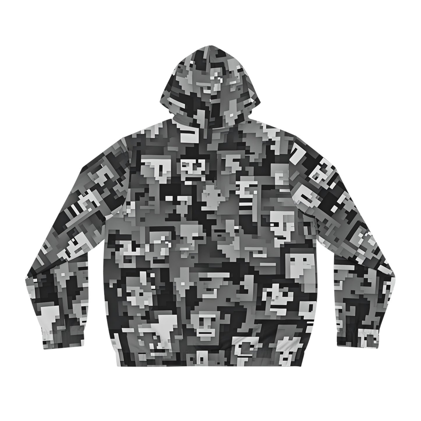 Anti Facial Recognition Hoodie, Anti Surveillance Clothing for Gamers 8-bit design