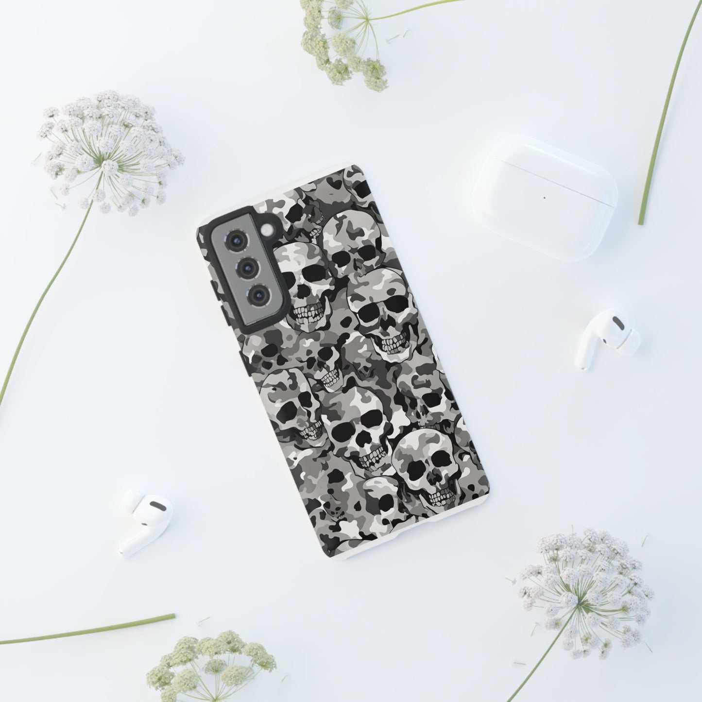 SKULL CAMO phone case TOUGH iPhone 16/15/14/13/12/11 Pro Max | Galaxy S24/S23/S22 Ultra | Pixel 7/8/9 | Slim & Tough