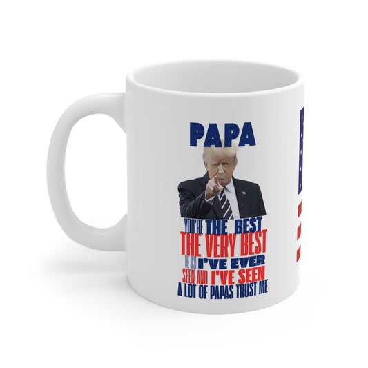 USA trump coffee mug, papa you're the best, perfect for Christmas gift