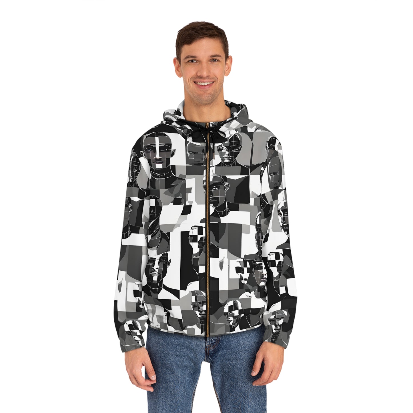 Full-Zip Hoodie Adversarial Anti AI Anti facial recognition technology gift for the aware