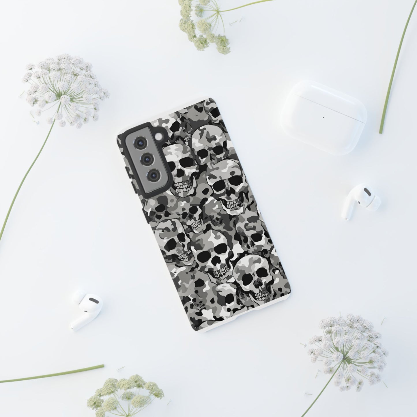 SKULL CAMO phone case TOUGH iPhone 16/15/14/13/12/11 Pro Max | Galaxy S24/S23/S22 Ultra | Pixel 7/8/9 | Slim & Tough