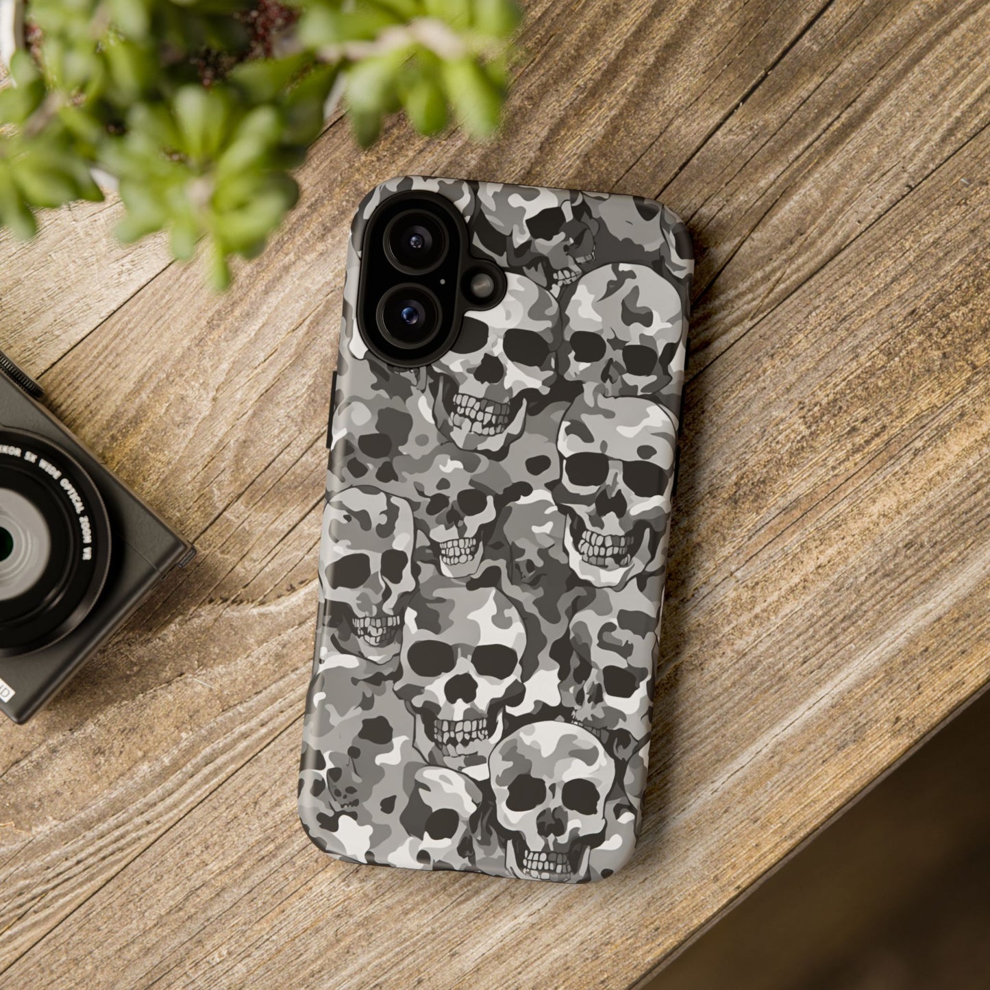 SKULL CAMO phone case TOUGH iPhone 16/15/14/13/12/11 Pro Max | Galaxy S24/S23/S22 Ultra | Pixel 7/8/9 | Slim & Tough