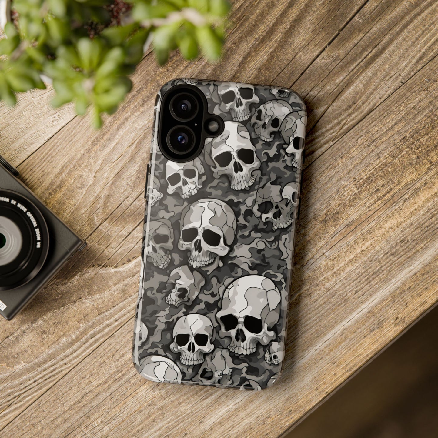 SKULL phone case TOUGH iPhone 16/15/14/13/12/11 Pro Max | Galaxy S24/S23/S22 Ultra | Pixel 7/8/9 | Slim & Tough