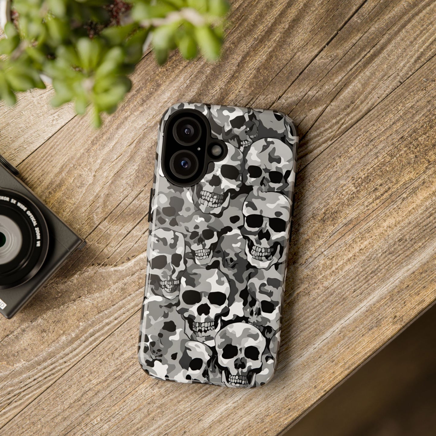 SKULL CAMO phone case TOUGH iPhone 16/15/14/13/12/11 Pro Max | Galaxy S24/S23/S22 Ultra | Pixel 7/8/9 | Slim & Tough