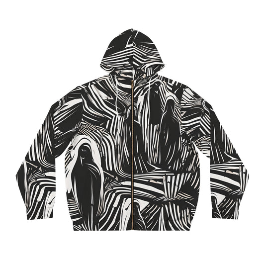 Full-Zip Hoodie Adversarial Anti AI Anti facial recognition technology gift for the aware