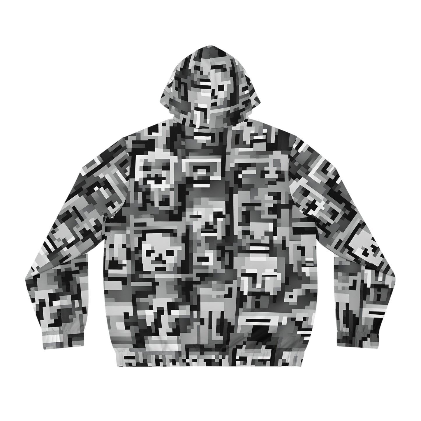 Anti Facial Recognition Hoodie, Anti Surveillance Clothing for Gamers 8-bit design