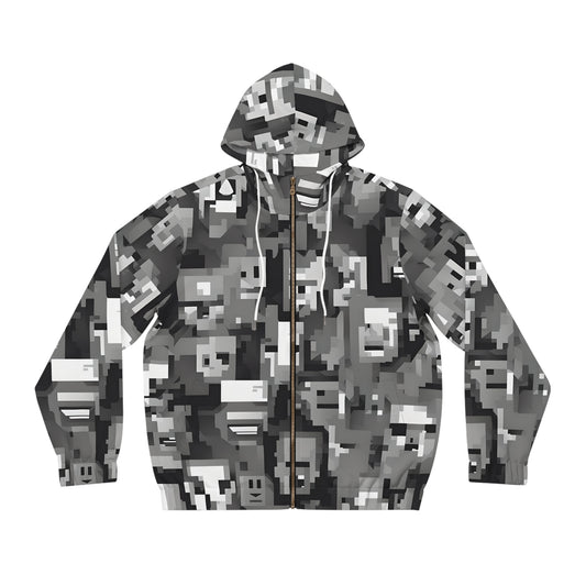 Anti Facial Recognition Hoodie, Anti Surveillance Clothing for Gamers 8-bit design