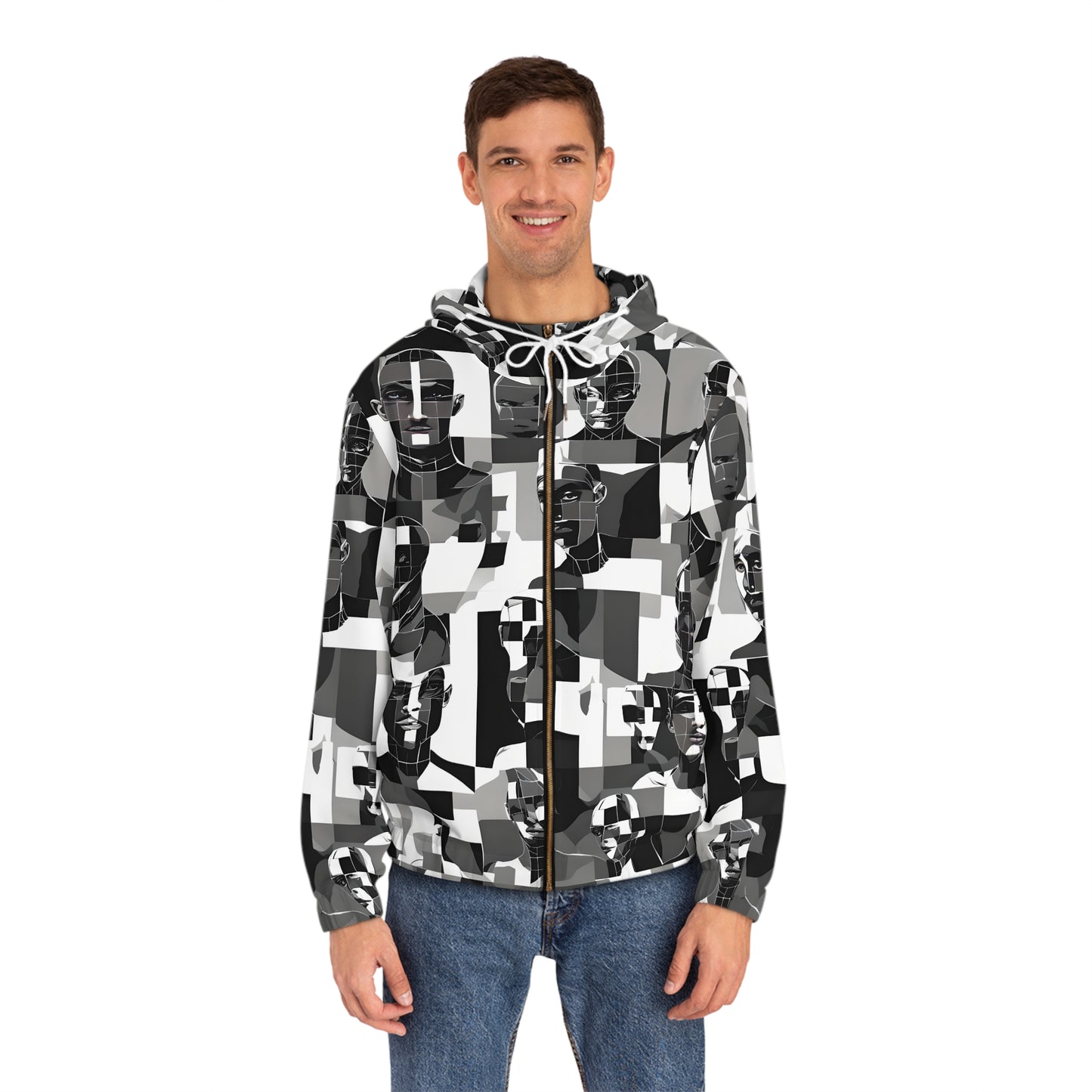 Full-Zip Hoodie Adversarial Anti AI Anti facial recognition technology gift for the aware